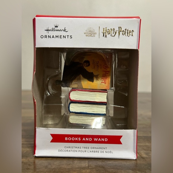 Harry Potter Ornament Book Wand Stack - Picture 2 of 4